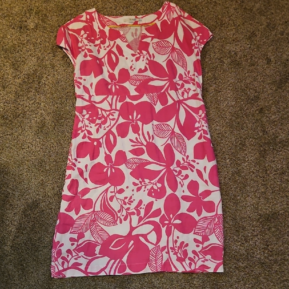 Boden Pink and White Floral Dress